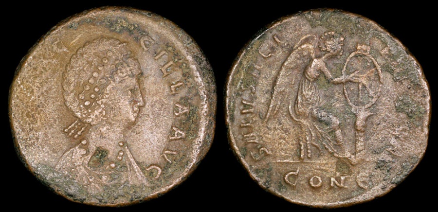 Aelia Flaccilla Ae2 - SALVS REIPVBLICAE - Constantinople Mint