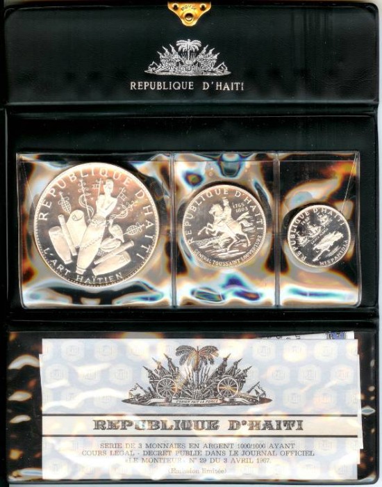 HAITI 超大型 銀貨 純銀 1968年 60mm