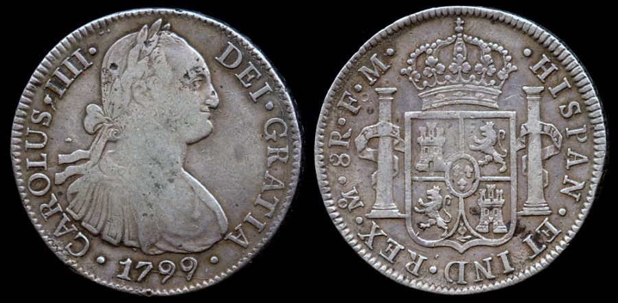 1799 MoFM Mexico 8 Real - Carolus IIII - VF | North & Central
