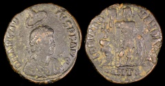 Ancient Coins - Arcadius Ae4 - GLORIA ROMANORVM - Antioch Mint 