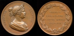 World Coins - 1837  Italy - Diodata Saluzzo Roero, Italian poet, playwright and author of prose fiction by Giuseppe Galeazzi