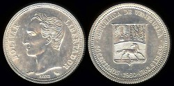World Coins - 1960(a) Venezuela 50 Centimos BU