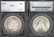 Us Coins - 1879s Morgan Dollar SEGS MS63