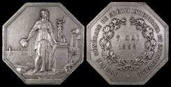 World Coins - 1859  France - Jeton - General Society of Industrial and Commercial Credit Banks - Decree of 1859 by Honore de Longueil