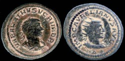 Ancient Coins - Valabalathus Antoninianus - IMP C AVRELIANVS AVG - Antioch Mint