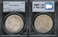Us Coins - 1884o Morgan Dollar PCGS MS63