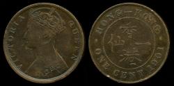 World Coins - 1901 Hong Kong 1 Cent XF