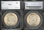 Us Coins - 1921 Morgan Dollar SEGS MS63