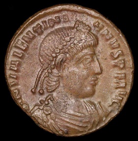 Ancient Coins - Valentinian I  Ae3 - GLORIA ROMANORVM - Thessalonica Mint 