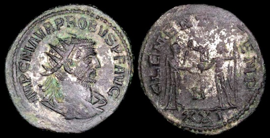 Ancient Coins - Probus Antoninianus - CLEMENTIA TEMP - Antioch Mint