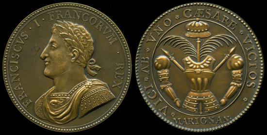World Coins - 1515 France - François I Defeat of the Swiss and Venetians at the Battle of Marignan by Alexandre Olivier and Pierre Regnier