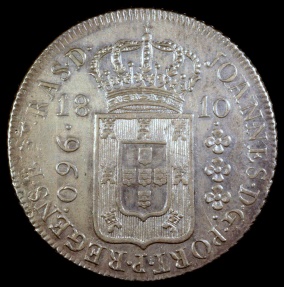 1810 B Brazil 960 Reis - Joao VI - AU | South American Coins