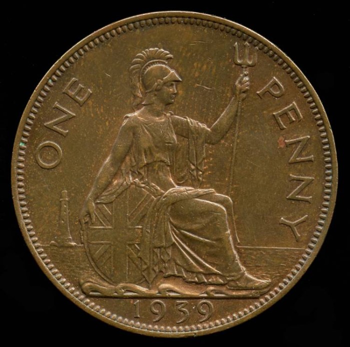 1939 Great Britain 1 Penny UNC | European Coins