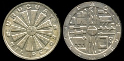 World Coins - 1969 So Uruguay 1000 Peso - F.A.O. Issue - Commemorative Silver BU