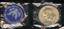 Us Coins - 1973-S Eisenhower Dollar (Blue pack - 40% Silver) Uncirculated