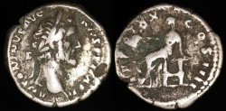 Ancient Coins - Antoninus Pius Denarius - TR POT XX COS IIII - Rome Mint
