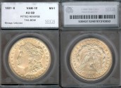 Us Coins - 1921 S Morgan Dollar - VAM 1E - SEGS AU58