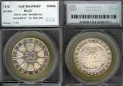 World Coins - 1970 Austria 50 Schilling - 300th Anniversary of Innsbruck University (Tiny Mintage of only 11,700 pieces were struck) SEGS PR67 - Silver