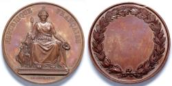 World Coins - 1848 France - French Republic Award Medal by Jean François Antoine Bovy