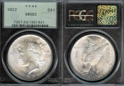 Us Coins - 1922 Peace Dollar PCGS MS63