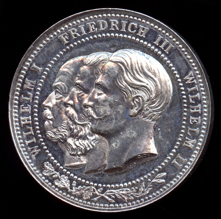 1888 Germany - Prussia - Wilhelm I, Friedrich III and Wilhelm II - In Memory of the Three Emperors