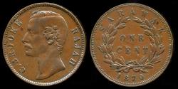 World Coins - 1870 Sarawak 1 Cent XF