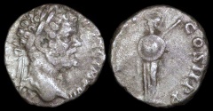Ancient Coins - Septimius Severus Denarius - P M TR P II COS II P P - Rome Mint