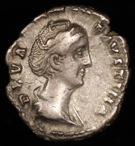 Ancient Coins - Faustina I Denarius - AETERNITAS - Rome Mint