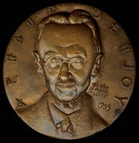 World Coins - 1955 France – French Mathematician Arnaud Denjoy Commemorative Medal 