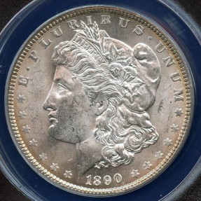 US Coins - 1890 Morgan Dollar ANACS MS63