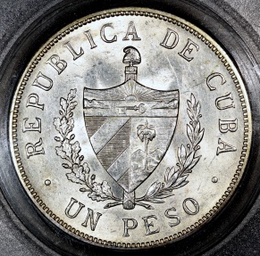 1933 Cuba 1 Peso - Star Peso SEGS MS61 | North & Central American
