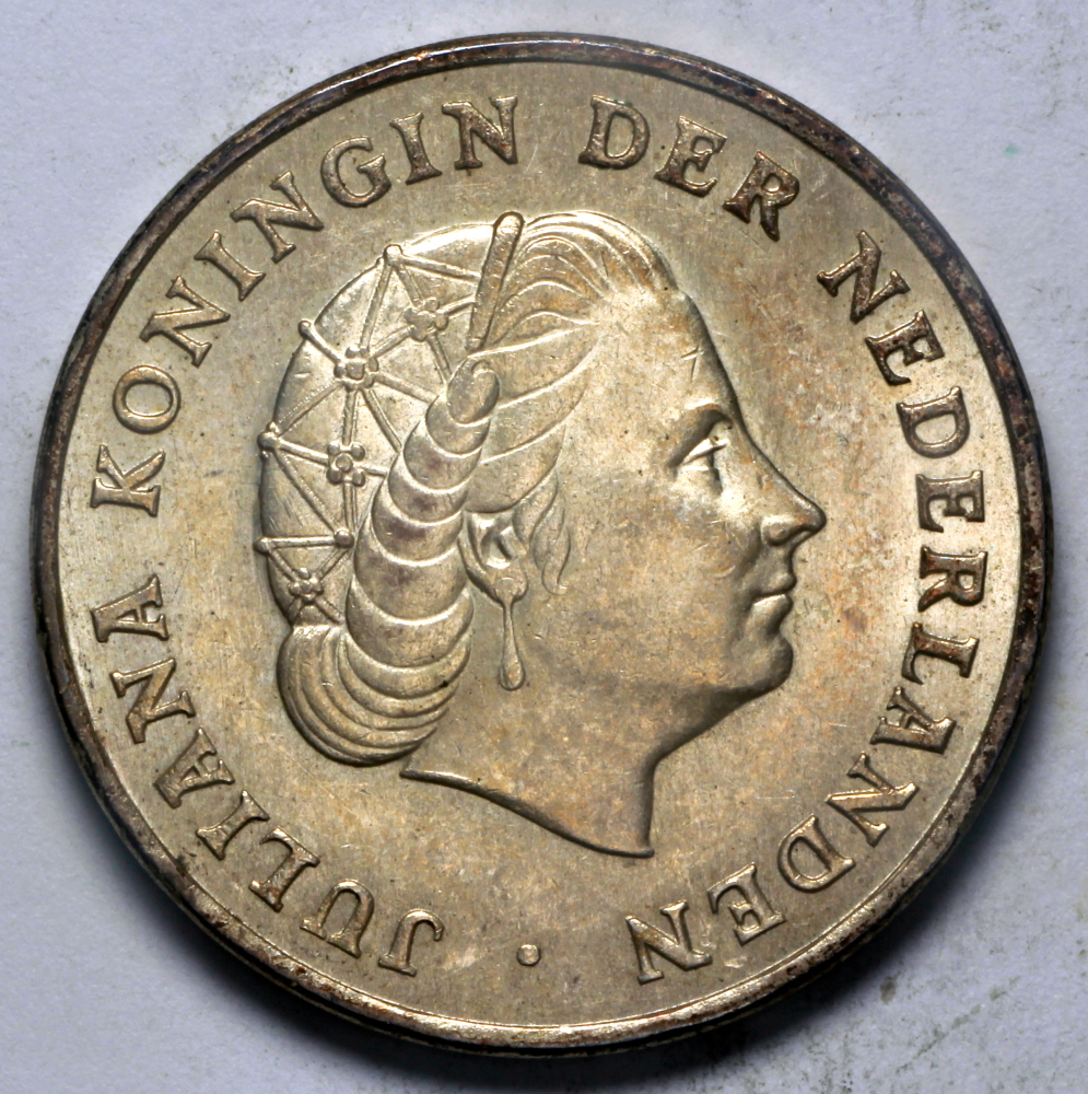 1964 Netherlands Antilles 1 Gulden - Queen Juliana - Dutch