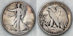 Us Coins - 1919 P Walking Liberty Half Dollar - VG - Silver