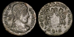 Ancient Coins - Constans Ae4 - VICTORIAE D D AVGG N N - Siscia Mint