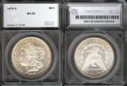Us Coins - 1879s Morgan Dollar SEGS MS63