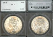 Us Coins - 1882s Morgan Dollar SEGS MS63