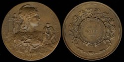 World Coins - 1912 France – French Republic Tripartite Moto Medal 