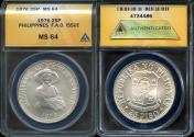 World Coins - 1976 (M) Philippines 25 Piso - Silver F.A.O. Issue - ANACS MS64 - Only 22,000 Pieces Were Struck