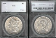 Us Coins - 1886 Morgan Dollar SEGS MS62