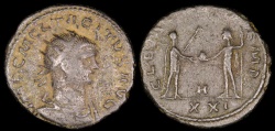 Ancient Coins - Tacitus Antoninianus - CLEMENTIA TEMP - Rome Mint