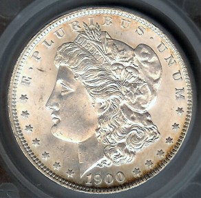 US Coins - 1900 Morgan Dollar SEGS MS64