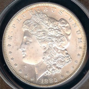 US Coins - 1885o Morgan Dollar ANACS MS64