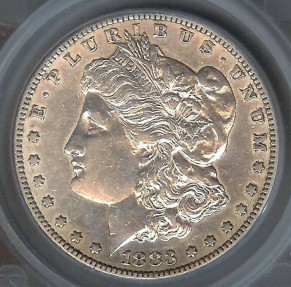 US Coins - 1883s Morgan Dollar SEGS AU58