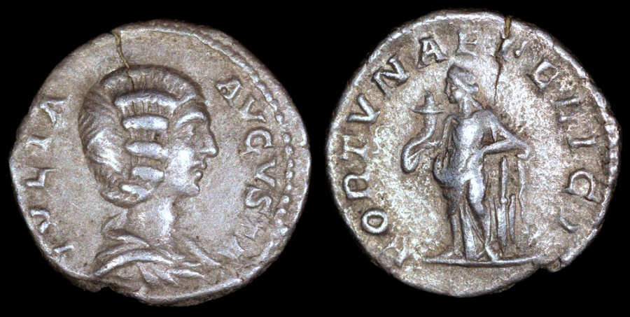 Julia Domna Denarius - FORTVNAE FELICI - Rome Mint | Roman Imperial Coins