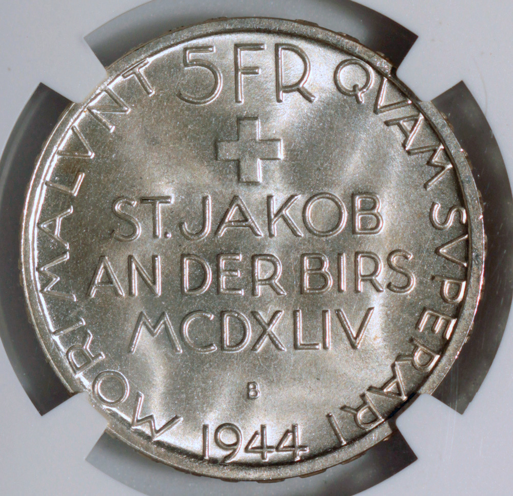 220) 　スイス　5フラン記念銀貨　1944年 St.Jakob ／Switzerland 5 Franken Silver Coin 1944 St.Jakob 2025年最新Yahoo!オークション -スイス 銀貨 5フランの中古品・新品