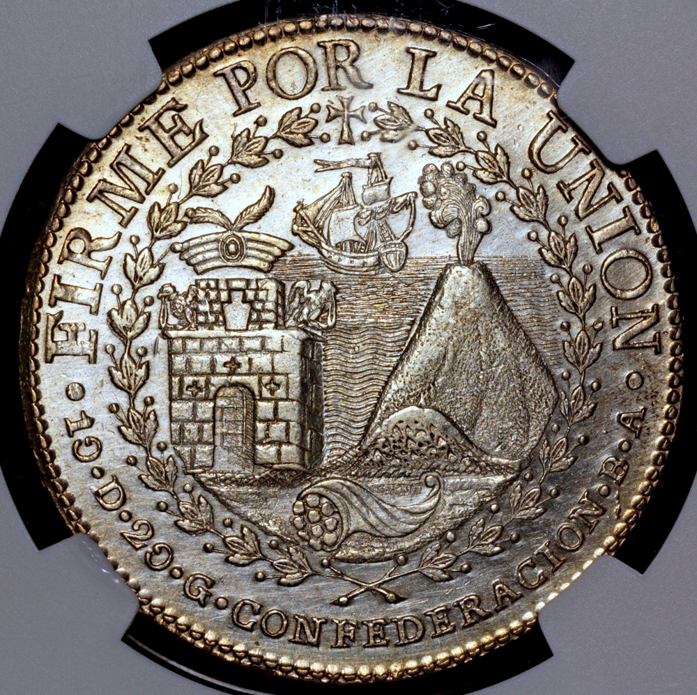 1837 CUZCO BA Peru 8 Reales - Sun Face - NGC AU | South American Coins