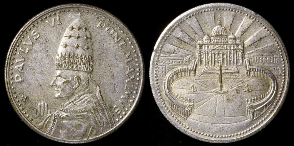 1975 Vatican - Pope Paul VI Jubilee Year Commemorative Medal