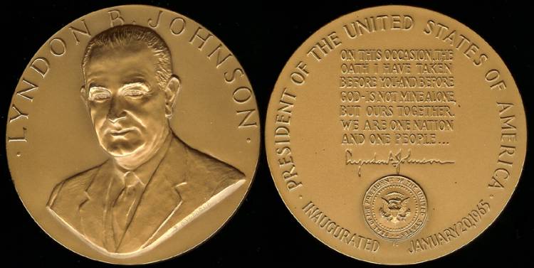 1965 Lyndon Baines Johnson - US Mint Medal | Tokens & Medals