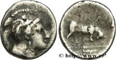 Ancient Coins - LUCANIA - THOURIOI Thurium, Lucanie c. 350-300 AC. (12mm, 1,25g, 12h)