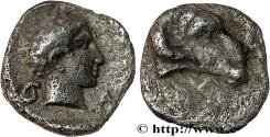 Ancient Coins - CARIA - ANONYMOUS Halicarnasse, Carie c. 395-377 AC. (8mm, 0,40g, 6h)
